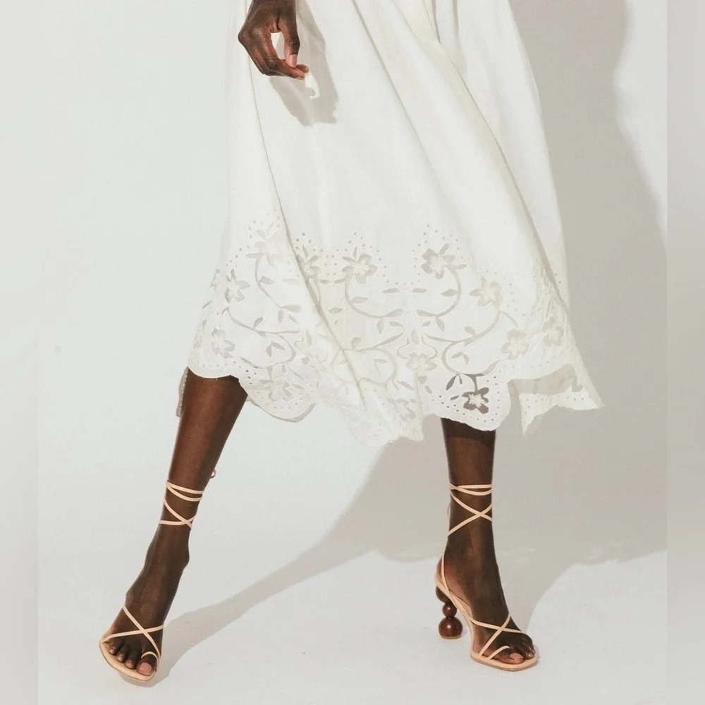 CLEOBELLA Allegra Midi Dress in Ivory sz XS NWT 288$ - Picture 6 of 16